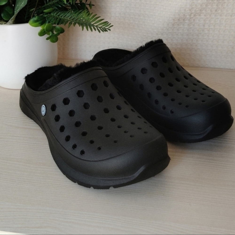 Joybees Black Cozy Lined Clog Women's Size 8